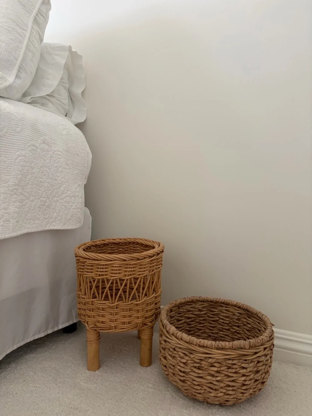 Woven Rattan Accent Basket Stand - Natural Light Brown - Picture 3 of 3